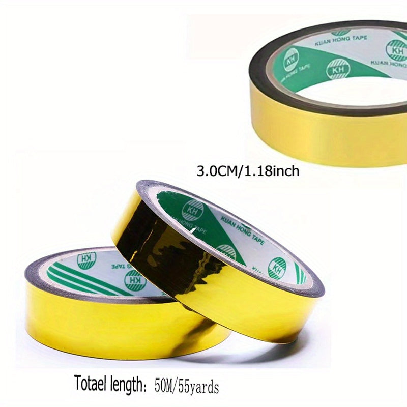 Golden Foil Washi Tapes Laser Colors Glitter Slim Adhesive Masking Tapes