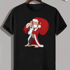 Chimpanzee Print Graphic T-shirt for Men