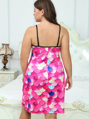 Fish Scales Print Cami Nightdress