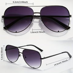 Casual Gradient Aviator Sunglasses UV400