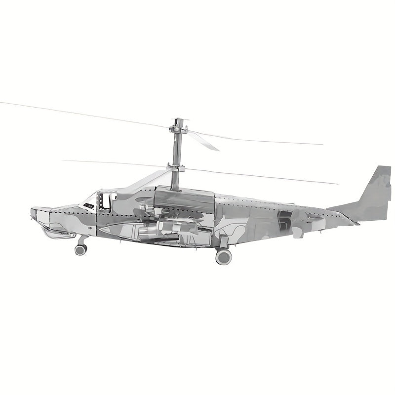 3D Metal Puzzle KA50 Helicopter DIY Assembly Model Toy