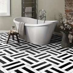 9pcs Marble & Floor Tile Sticker Waterproof PVC Wall Sticker