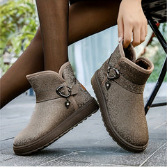 Women's Buckle Snow Boots with Fleece Liner