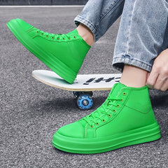 High Top Lace Up Canvas Shoes Men's Footwear