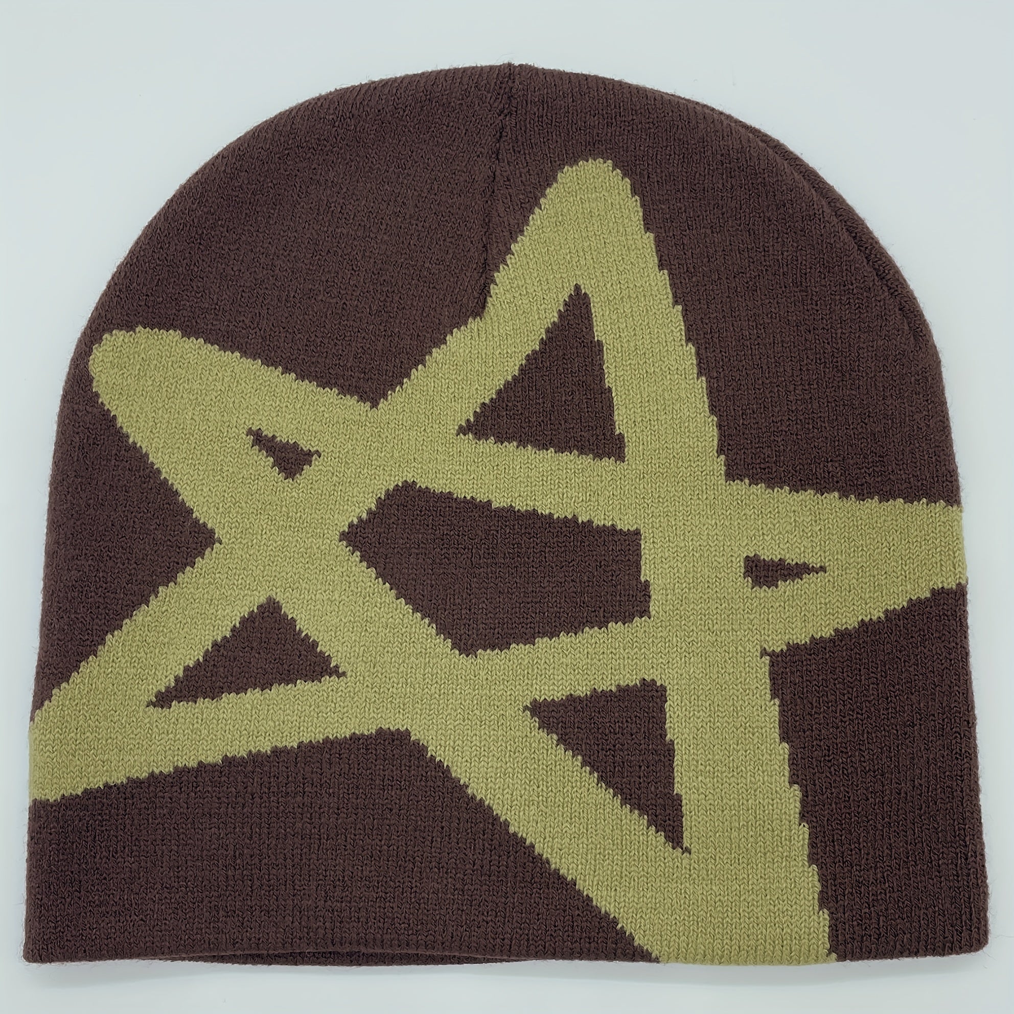 Y2K Knitted Hat Pentagram Winter Outdoor Sports Hat