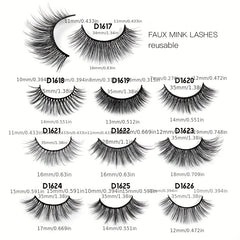 Thick Curling 3D Synthetic False Eyelashes