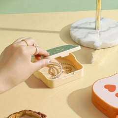 Cartoon Toast Cosmetics Box Plastic Jewelry Storage Drawer