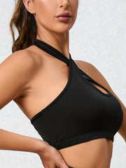 Shockproof Halter Neck Sports Bra for Women
