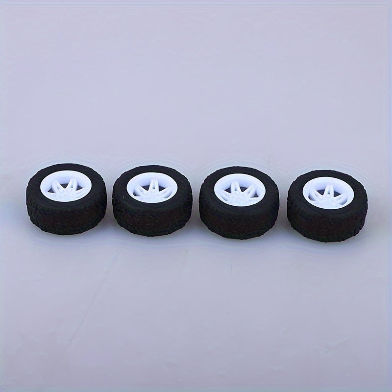 4pcs 30MM Rubber Tire Car Wheels Skin DIY Racing Toy Car Modified Parts