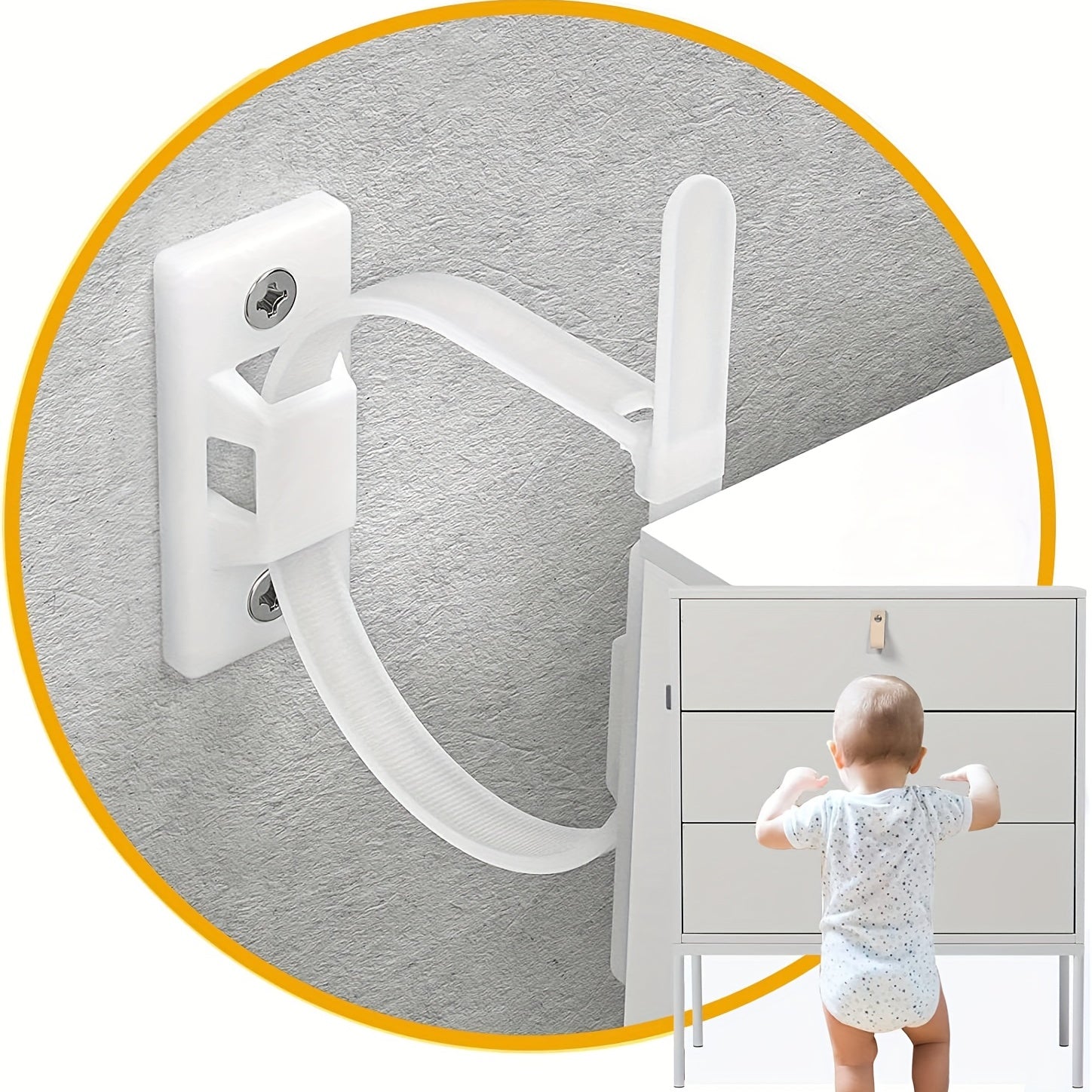 Adjustable Anti Fall Furniture Fixing Device for Baby Safety
