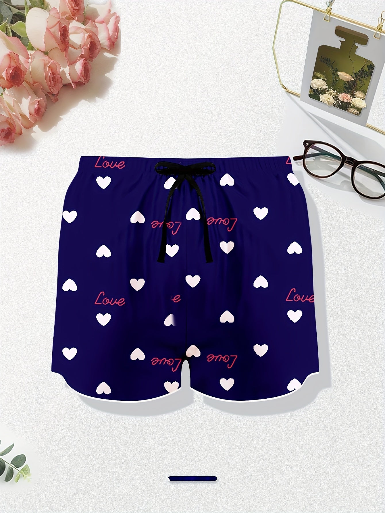 3 Pack Plus Size Preppy Sleepwear Bottoms Set Women's Plus Heart & Letter Print