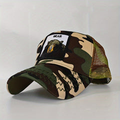 Unisex Breathable Baseball Cap with Animal Embroidery