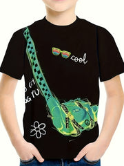 3D Creative Bag Graphic Short Sleeve T shirt For Kids