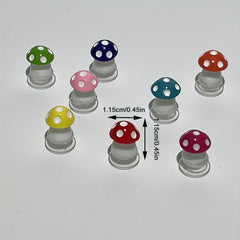 16pcs Tiny Rainbow Mushroom Shoe Charms For Crocs Sandals DIY Shoes Accessories