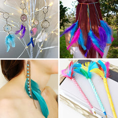 100 Colorful Feathers DIY Craft Jewelry Wedding Party Decorations