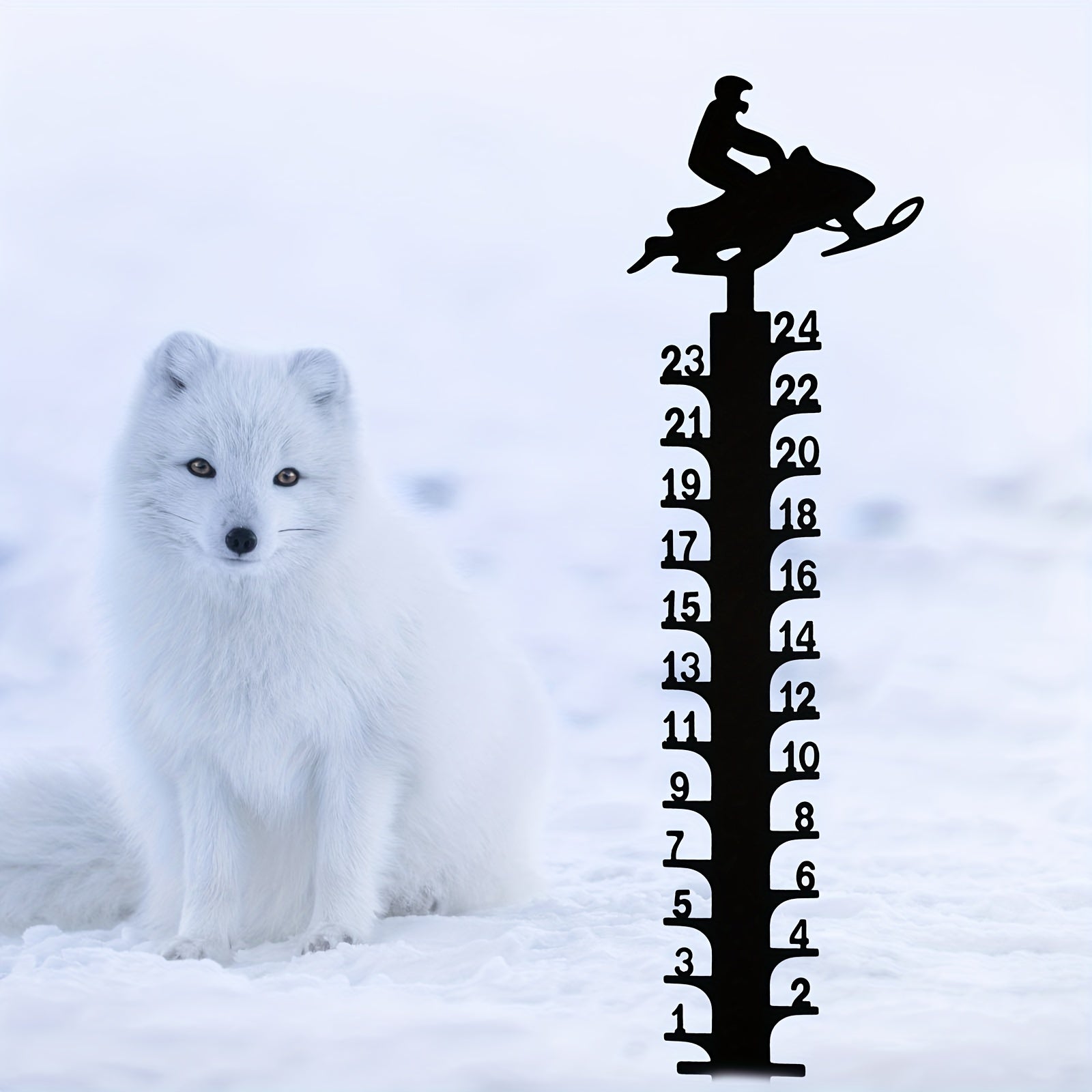 Snow Gauge Christmas Snowflake Snowfall Measuring Stick Garden Stakes