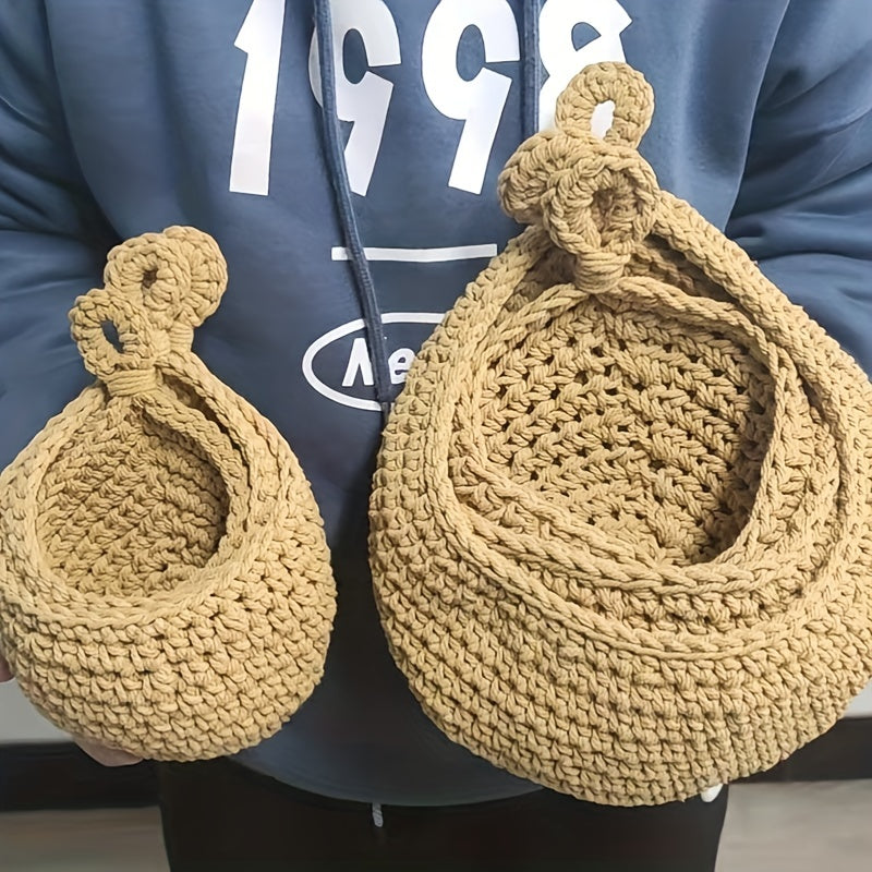 Bohemian Style Woven Teardrop Wall Basket