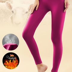 Women's Thermal Pants Soft & Comfy Thick Slim Tights Elastic Lined Loungewear