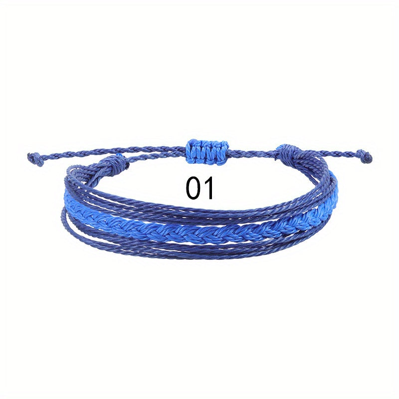 Bohemian Braided Hand Rope for Women Waterproof Bracelet