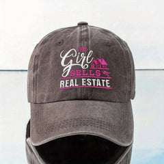 GIRL Embroidered Distressed Baseball Cap Dad Hat Sun Hats