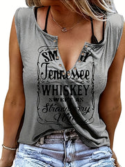 V Neck Sleeveless Tank Top Casual Basic Tank Top Women's Clothing