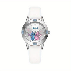 Stitch Cartoon Quartz Watch for Women Digital Display Steel Band