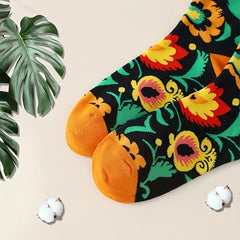 Colorblock Crew Socks Women's Stockings