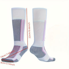 1pair Ski Socks Winter Warm Thickened Socks For Camping Cycling Hiking