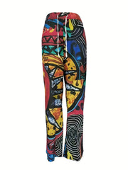 Men's Hippie Straight Pants Loose Casual Outdoor Trousers