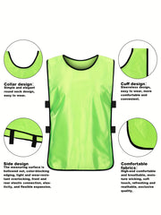 12pcs Athletic Scrimmage Training Vest Soccer Basketball Practice