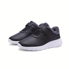 Girls Fleece Lightweight Walking Shoes with Hook and Loop Fastener