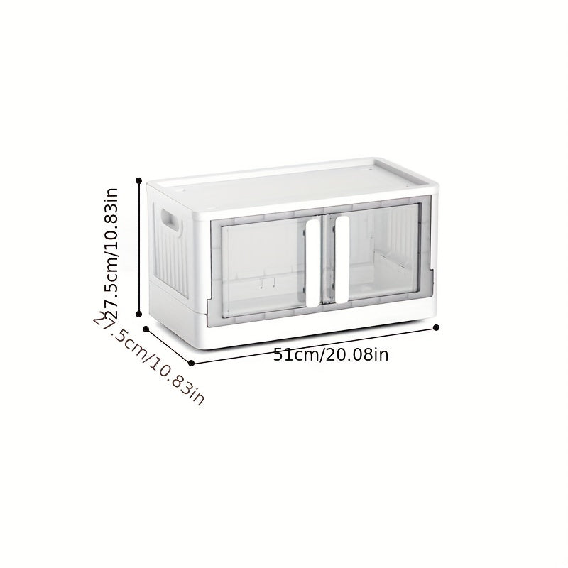 Large Capacity Foldable Plastic Storage Bin for Kitchen and Bedroom