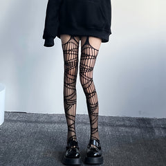 Pack Suspender Fishnet Tights High Waist Mesh Pantyhose Women's Stockings