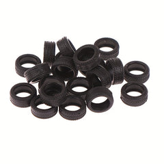 20pcs 1 64 Tire Skin Car Model Scene Accessories Tire Wheels Car Model Scene