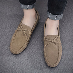 Men's Bowknot Loafer Shoes Non-slip Driving Moccasins
