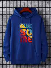 Men's Graphic Pullover Hoodie with Kangaroo Pocket