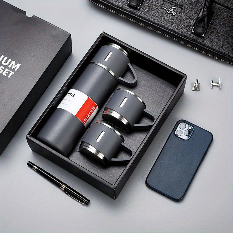 Stainless Steel Thermal Cup Set Insulated Water Bottle for Cycling