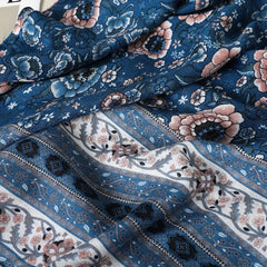 Boho Tassel Scarf Vintage Print Shawl Classic Windproof Head Wraps