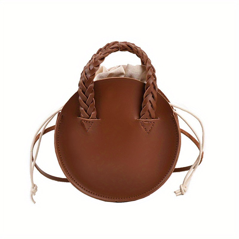 Girls PU Leather Round Crossbody Bag