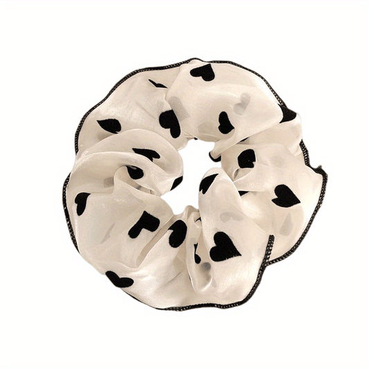 Dotted Pattern Hair Tie Elastic Scrunchie Ponytail Rope
