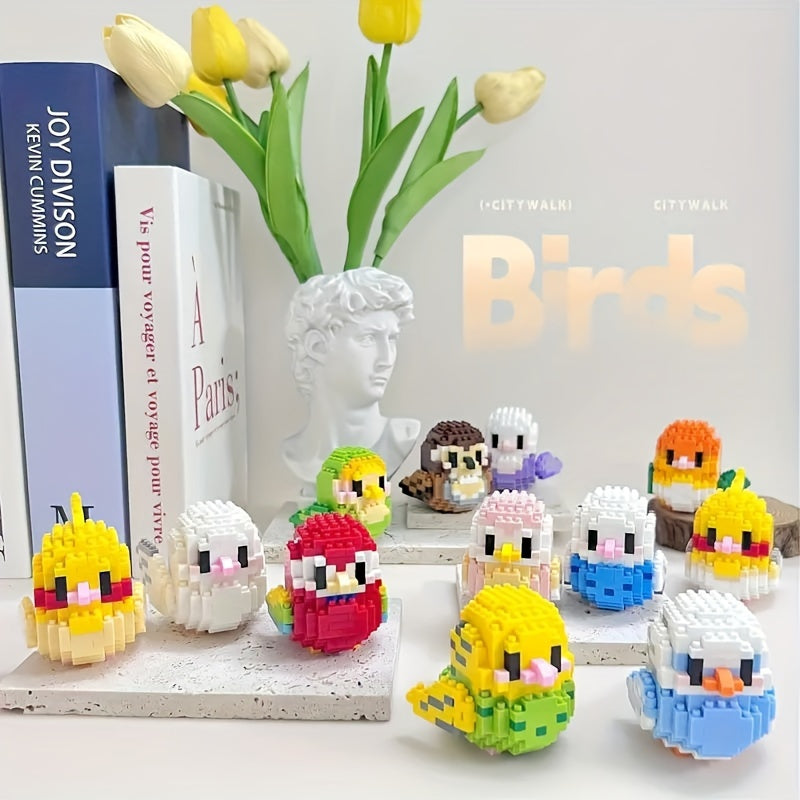 DIY Cartoon Bird Micro Particle Puzzle Building Blocks for Kids Boys and Girls