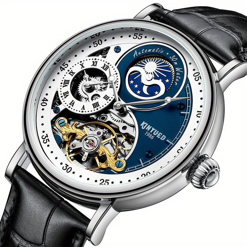 Men's Moon Phase Sports Watch Waterproof