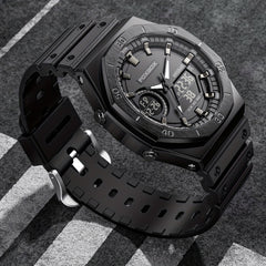Women's Chronograph Dual Display Waterproof Sports Watch
