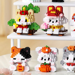 Animal Building Blocks Cat Dog Toy Creative Gift for Christmas Birthdays
