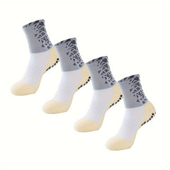 Athletic Crew Socks Breathable Deodorant Non-slip Grip