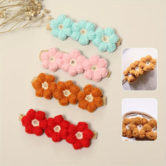 Girls Flower Headband Kids Elastic Hairband Floral Hair Accessories
