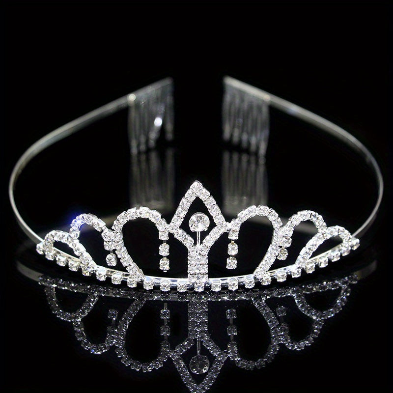 Rhinestone Queen Crown Tiara Headdress Bridal Wedding