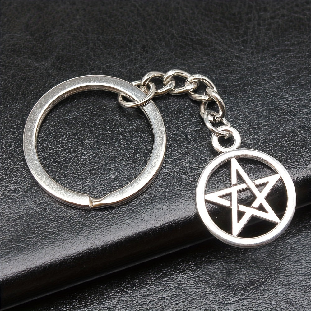 Vintage Pentagram Pendant Keychain