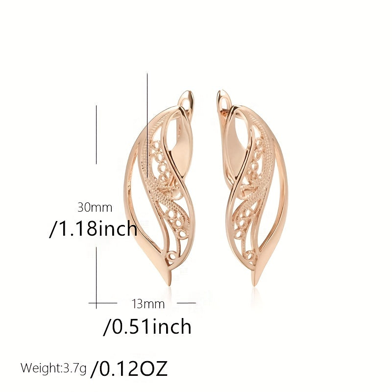 Vintage Women's Hollow Pattern Earrings Wedding Party Jewelry