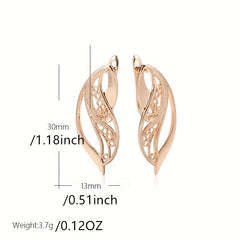 Vintage Women's Hollow Pattern Earrings Wedding Party Jewelry
